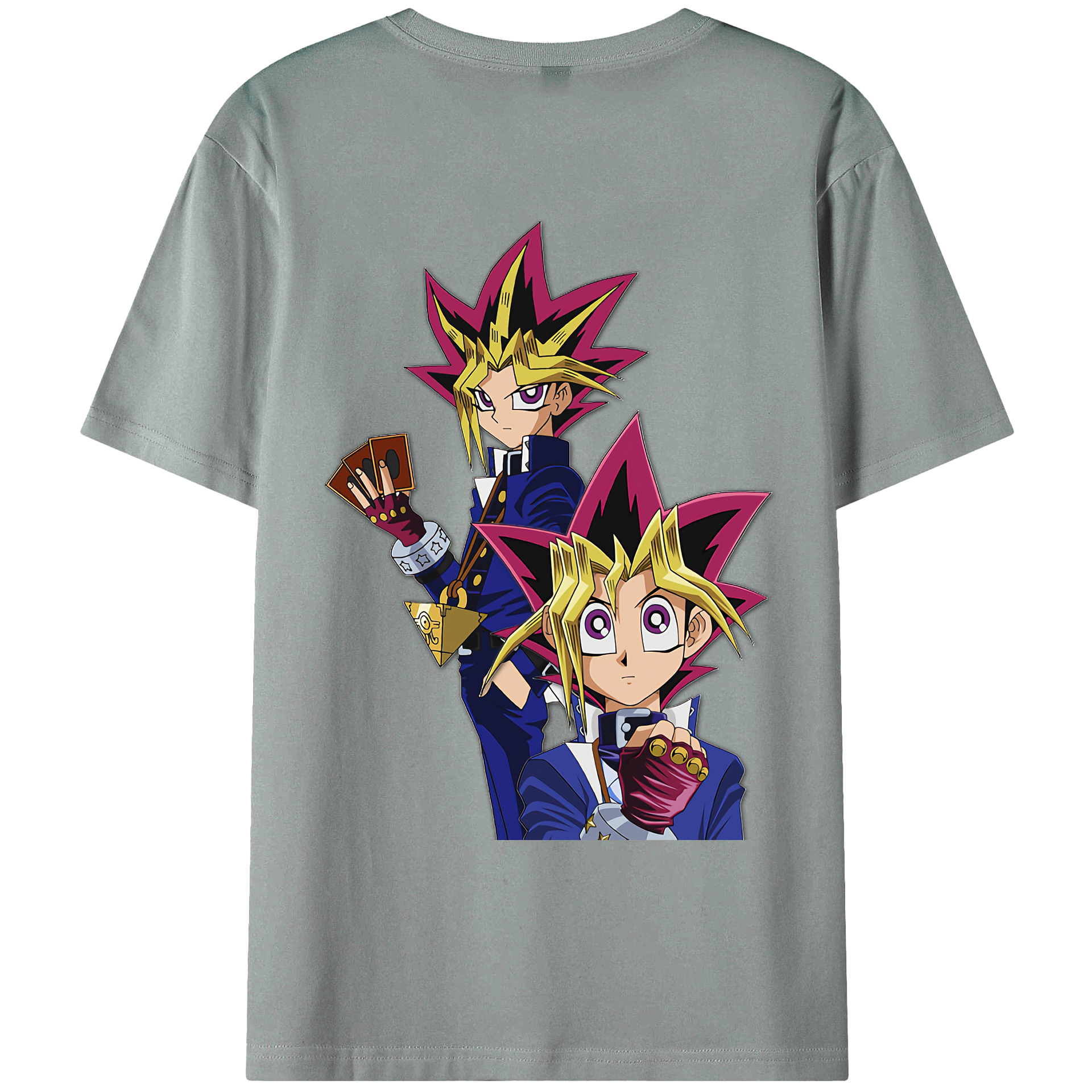 （画像用） 遊☆戯☆王 Yu-Gi-Oh! 綿100％ メンズ半袖Tシャツ（バックプリント） 通気性